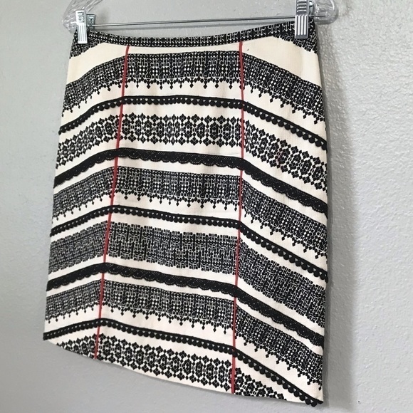 Anthropologie Tabitha Black & White Skirt sz 4 B21 - Picture 4 of 7